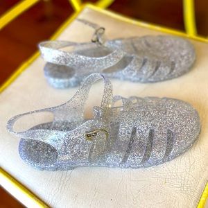 ASOS Silver Sparkly Jellies - EUR Size 40